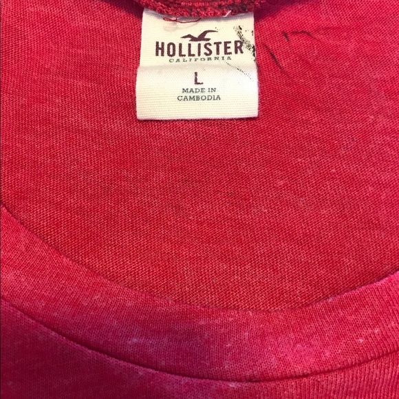 Red Hollister graphic t-shirt Sz. L - Picture 5 of 7